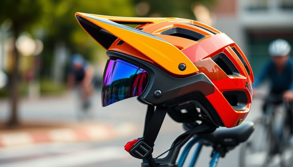 Fahrradhelm mit Visier