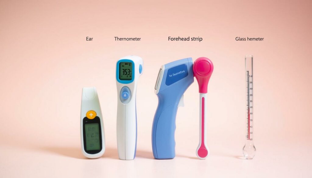 Fieberthermometer-Messarten